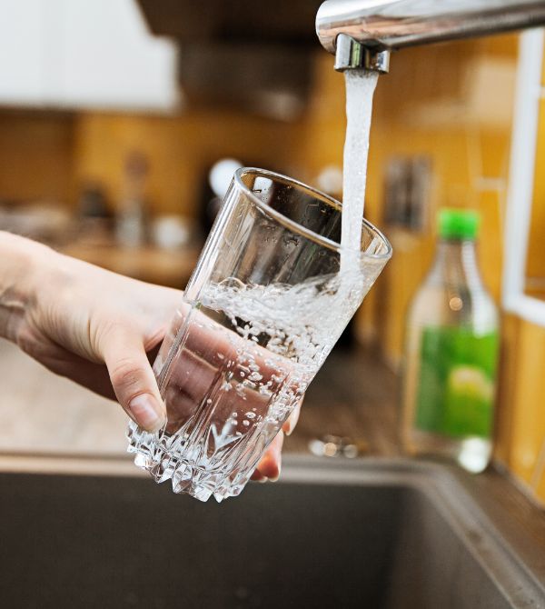 tap water in a glass