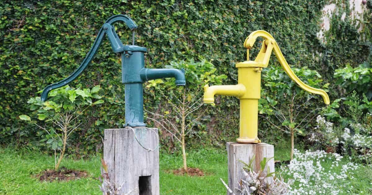 Outdoor groundwater pumps
