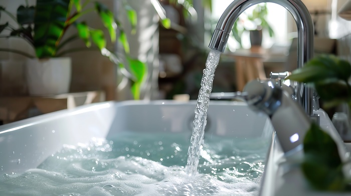 water filling in the sink