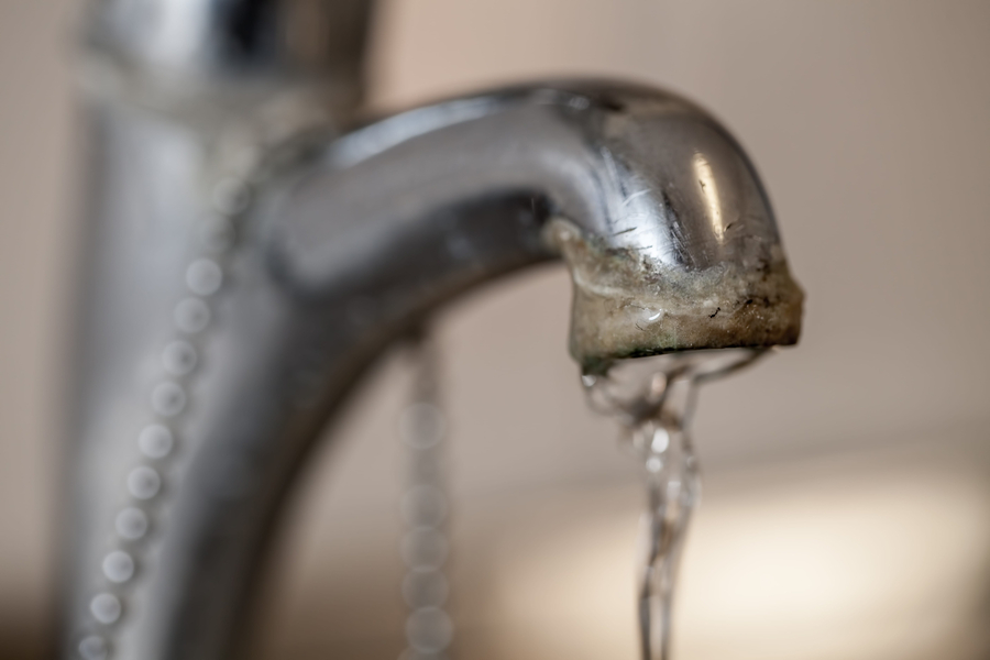 hard water ruined faucet